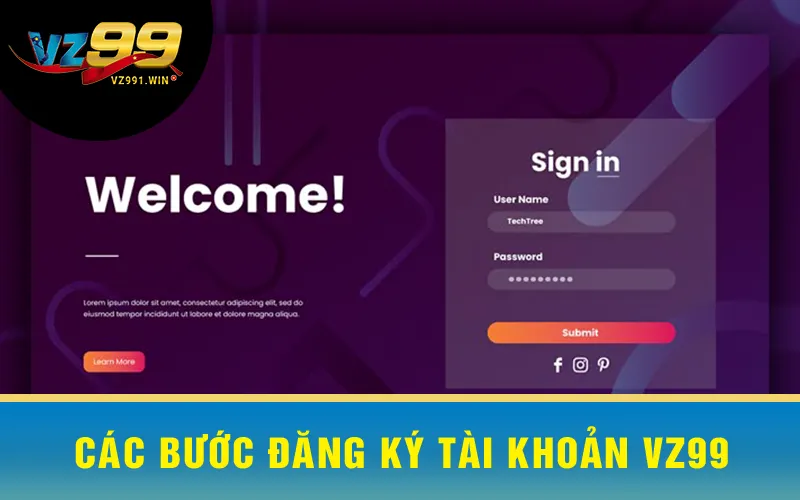 Các Bước Đăng Ký Tài Khoản VZ99