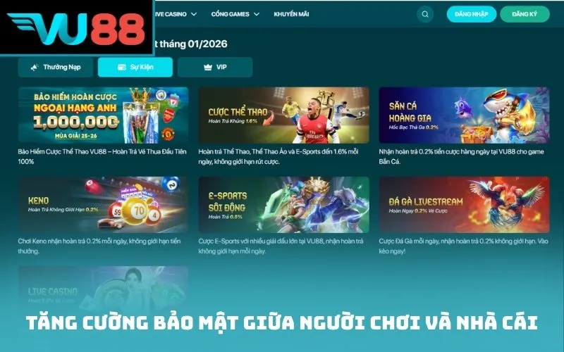 Tăng cường bảo mật giữa người chơi và nhà cái