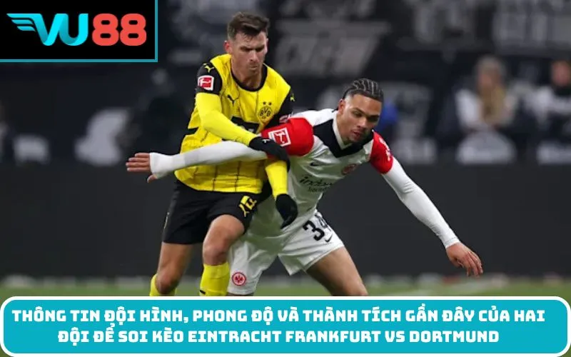 Thông tin đội hình, phong độ và thành tích gần đây của hai đội để soi kèo Eintracht Frankfurt vs Dortmund